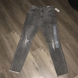 Old navy gray distressed rockstar jeans